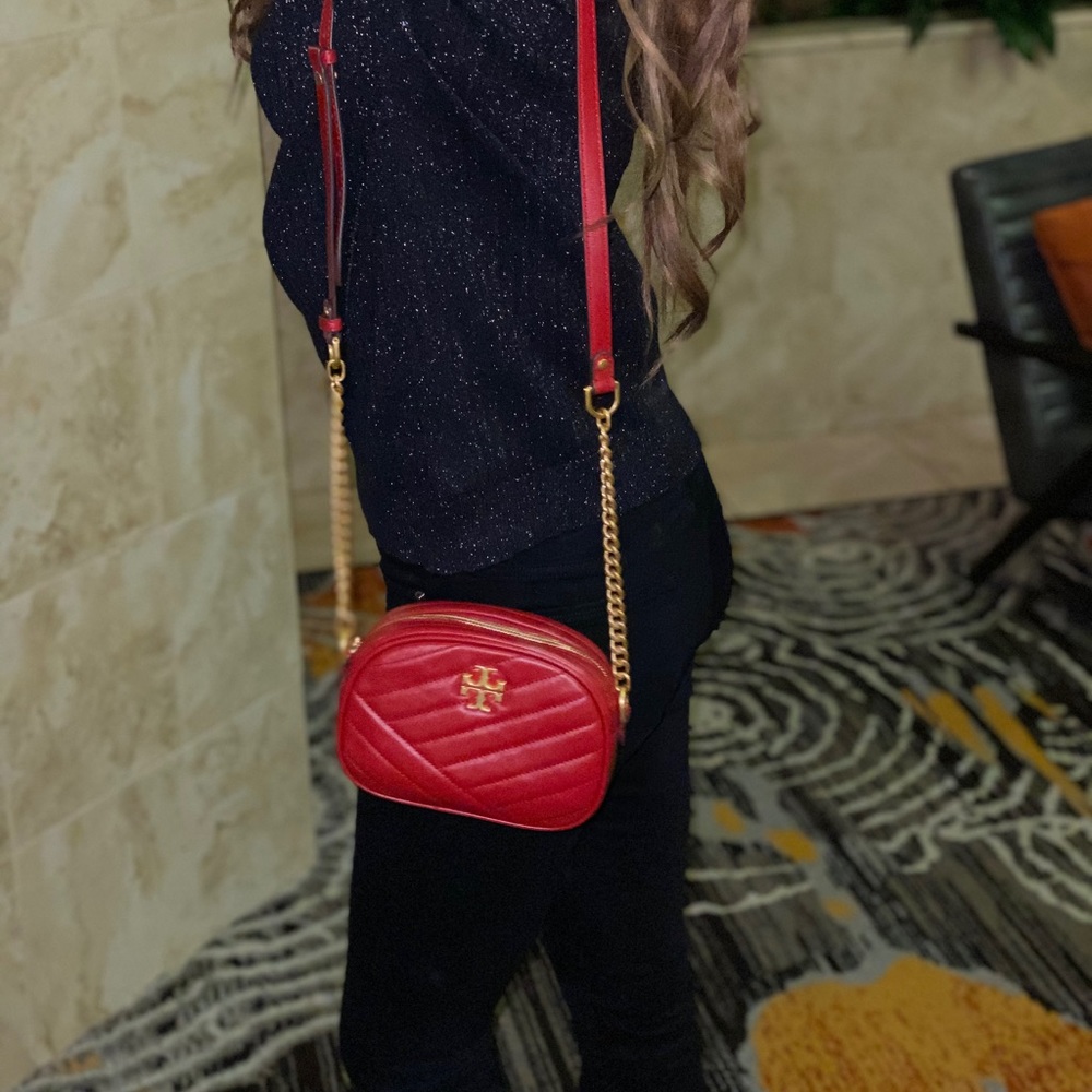 NEW! Tory Burch Kira Chevron Small Camera Bag